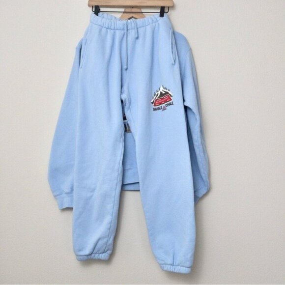 NEW [SET] Madhappy Winter Outdoors Crewneck Sweatpants M Bluejay Inhale Exhale - Picture 10 of 16